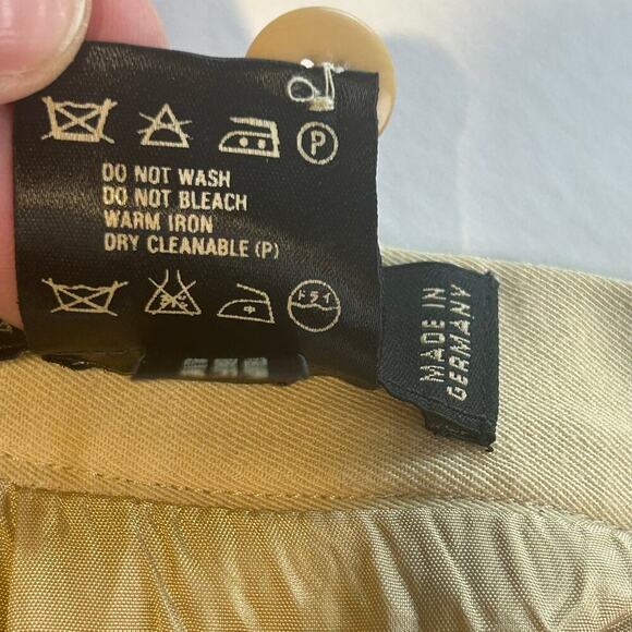 Escada tan 100% new wool pencil lined career skirt size 38 (US 8) - Picture 6 of 6